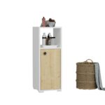 Ντουλάπι μπάνιου Ahu άσπρη Sapphire Oak μελαμίνη 98 6x35cm ed5786 - Image 5