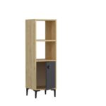 Ντουλάπι μπάνιου Alone Sapphire Oak ανθρακί 38 6x35x115cm ed5787 - Image 3