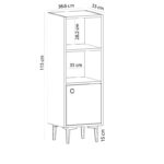 Ντουλάπι μπάνιου Alone Sapphire Oak ανθρακί 38 6x35x115cm ed5787 - Image 2