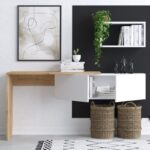 Γραφείο Totti 74x45x145cm oak λευκό ed5799 - Image 5