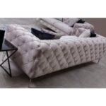 Καναπές τριθέσιος Como γκρι 237x90x73cm ξύλο και ύφασμα ed57 - Image 2