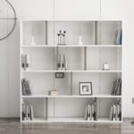 Βιβλιοθήκη Hodbi άσπρο βένγκε μελαμίνη 145 2x25x145εκ ed5836 - Image 4