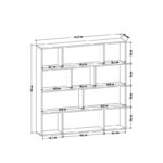 Βιβλιοθήκη Hodbi άσπρο βένγκε μελαμίνη 145 2x25x145εκ ed5836 - Image 2