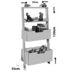 Βιβλιοθήκη ραφιέρα Only άσπρο χρώμα μελαμίνη 59x35x120cm ed5848 - Image 3