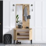 Έπιπλο εισόδου Alice oak μελαμίνη 90x35x190cm ed5863 - Image 5