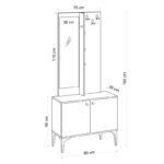 Έπιπλο εισόδου Alice oak μελαμίνη 90x35x190cm ed5863 - Image 2