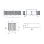 Έπιπλο τηλεόρασης Storari ανθρακί λευκό 180x43x60cm ed5864 - Image 2