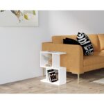 Βοηθητικό τραπεζάκι Zet άσπρο χρώμα μελαμίνη 45x17x51 4cm ed5905