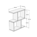 Βοηθητικό τραπεζάκι Zet άσπρο χρώμα μελαμίνη 45x17x51 4cm ed5905 - Image 2
