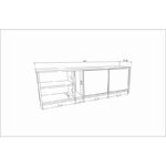 Έπιπλο tv Primula ανθρακί χρυσό 160x35 3x50 8cm ed5948 - Image 2