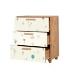 Συρταριέρα Sapere μελαμίνη 80x43x95cm Atlantic Pine άσπρο ed5960 - Image 3