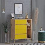 Συρταριέρα Giallo κίτρινη μελαμίνη 70x40x86cm ed5961 - Image 3