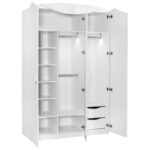 Ντουλάπα Baby Doors άσπρο μελαμίνη 133x54x201εκ ed5975 - Image 3