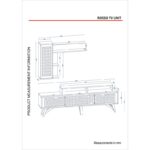 Έπιπλο TV Pepone 180x29 5x62 5cm χρώματος καρυδί ed5988 - Image 2