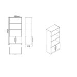 Set Γραφείου Stretto 140x60x73 8cm άσπρο χρώμα μελαμίνη ed6023 - Image 2