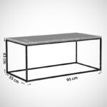 Τραπέζι σαλονιού Cosco Sea Oak μελαμίνη μεταλλικά πόδια 95x55x43εκ ed6038 - Image 2