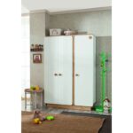 Ντουλάπα Natura άσπρο δρυς μελαμίνη 136x56x195εκ ed6045