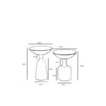 Σετ μεταλλικά τραπεζάκια Corti μαύρο χρώμα 42x56cm ed6061 - Image 2