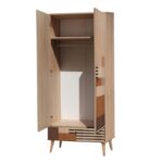 Ντουλάπα City Colorblock 80x45x190cm μελαμίνη ξύλινα πόδια ed6109 - Image 3