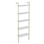 Βιβλιοθήκη Magliana άσπρο χρυσό μελαμίνη μεταλλικός σκελετός 66 5x29 5x180εκ ed6111 - Image 3