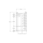 Έπιπλο εισόδου Begonya Sapphire μελαμίνη μεταλλικός σκελετός 90x33x180εκ ed6122 - Image 2