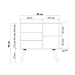 Μπουφές Verybox ανοιχτό καφέ 90x40x90cm ed6169 - Image 2