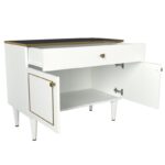 Μπουφέ Ravenna άσπρο Χρυσό Μαύρο 90x44 8x76cm ed618 - Image 4