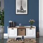 Έπιπλο εισόδου Povoli άσπρο καρυδί μελαμίνη 120x40x45εκ ed6198