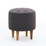 Σκαμπό Enna γρκι ξύλινα πόδια 40x40x42εκ ed6267