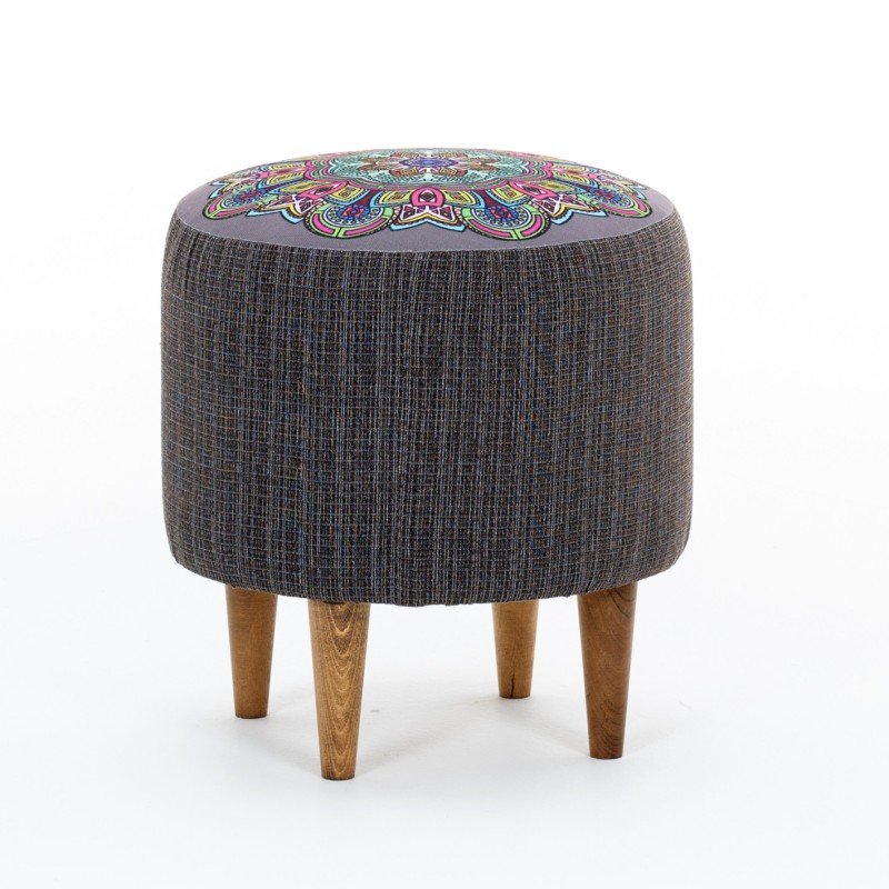 6267_0-800x800 Σκαμπό Enna γρκι ξύλινα πόδια 40x40x42εκ ed6267 - Image 1