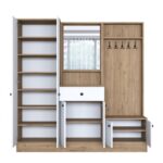 Έπιπλο εισόδου Vero καρυδί άσπρο μελαμίνη 179 4x35 5x182 8εκ ed6277 - Image 3