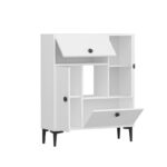 Μπουφέ Lato άσπρο χρώμα μελαμίνη 90x29 6x105cm ed6281 - Image 3