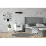 Κομοδίνο Barbara λευκή μελαμίνη 51x51x61cm ed6292