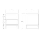 Κομοδίνο Barbara λευκή μελαμίνη 51x51x61cm ed6292 - Image 2