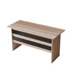 Γραφείο Lo oak μαύρο χρώμα μελαμίνη 140x60x73 8cm ed6317 - Image 3