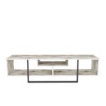 Έπιπλο τηλεόρασης Asιni μαύρο 150x35 2x40cm ed6444 - Image 3