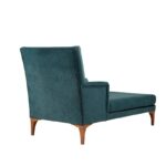 Ανάκλινδρο Sofia Turquoise ύφασμα ξύλινα πόδια 79x100x167cm ed6456 - Image 3