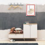 Έπιπλο εισόδου Evva δρυς άσπρο μελαμίνη 120x30x76εκ ed648