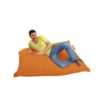 Πουφ Cushion 100x100 αδιάβροχο ύφασμα πορτοκαλί ed6491 - Image 4