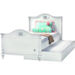 Μονό κρεβάτι Romantic Bed κρεμ μελαμίνη 118x210x111εκ ed6503 - Image 3