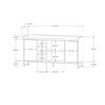 Μπουφέ Venire 160x40x85cm μελαμίνη ed6552 - Image 2