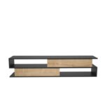 Έπιπλο τηλεόρασης Corso ανθρακί Oak 160x35 3x38 6cm ed6570 - Image 4