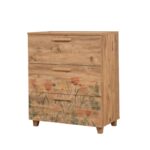 Συρταριέρα Sapere μελαμίνη 80x43x95cm Atlantic Pine ed6572 - Image 4