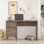 Γραφείο Aria μελαμίνη καφέ ανθρακί 120x44 5x77cm ed6578