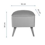 Σκαμπώ New Bern κίτρινο 41x44cm ed6602 - Image 2