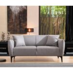 Καναπές διθέσιος Belissimo γκρι χρώμα 180x95x67cm ed6624