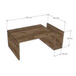 Τραπέζι σαλονιού Memo Sapphire Oak μελαμίνη 86 8x50x32 4εκ ed6628 - Image 2