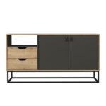 Κονσόλα Barbara 150x35x80cm Sapphire ανθρακί χρώμα ed662 - Image 3