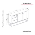 Κονσόλα Barbara 150x35x80cm Sapphire ανθρακί χρώμα ed662 - Image 2