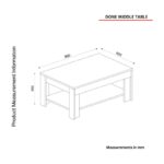 Τραπέζι σαλονιού Done άσπρο σκούρο καφέ μελαμίνη 90x60x40εκ ed6650 - Image 2